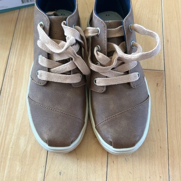 NWT nib Toms brown shoes boots boys size 3 botas cupsole - Picture 3 of 8